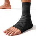 Ankle Brace for Men & Women [X-Shaped Compression & Breathable Mesh] Adjustable Ankle Compression Sleeve With 2 Gel Pads,Ankle wrap for Plantar Fasciitis Relief, Achilles Tendonitis, Swelling, Pain Relief & Injury Recover (Small, Black)