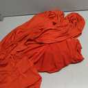 Table Covers for 6 Foot Tables, Orange Washable and Wrinkle Resistant Stretch Tablecloths Rectangle 6ft for Events, Wedding, Banquets, Parties