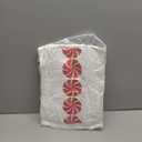 VitalCozy 3 Pack Christmas Hand Towels Embroidered Red White Peppermint Candy Scalloped Dish Towel Cotton Decorative Xmas Gifts for Winter Holiday Kitchen Bathroom Hand Drying, 27.6 x 15.7 Inch