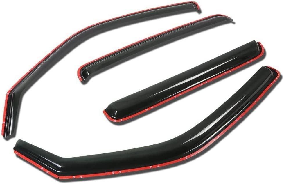 in-Channel Smoke Window Visors Deflectors Rain Guards for 2006-2014 Honda Ridgeline