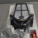 Outdoor Pendant Light Dusk to Dawn for Porch,Anti-Rust Aluminum Outdoor Chandelier, Waterproof Exterior Hanging Lighting Fixtures for Front Door, Gazebo, Black Finish with Gold Edges (1 Pack)