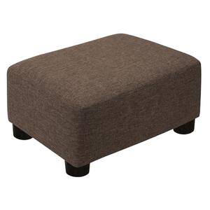 CAROLMADE Small Foot Stool Ottoman Footstool with Legs Under Desk Footrest for Living Room Bedroom and Office,Linen-Brown