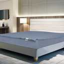 Zip-On Fitted Sheet Set - Includes 1 Fitted Sheet Base and 2 Zip-On Sheets - Designed for Mattresses with Up to 8" Inch Deep Pockets Queen Size - 600 TC - Medium Blue Color | 600TC, Soft & Luxurious Sheets, 1 Fitted Sheet Base and 2 Zip-up Sheets, 60" x 80"