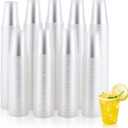 JOLLY CHEF   7 oz Clear Plastic Cups,7 Ounce Disposable Cups for Picnic,Travel, Halloween,Christmas Party and Events