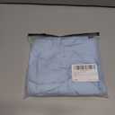 SOLY HUX Women's Cowl Neck Ruched Short Sleeve T Shirt Summer Solid Tee Tops (Blue, L)