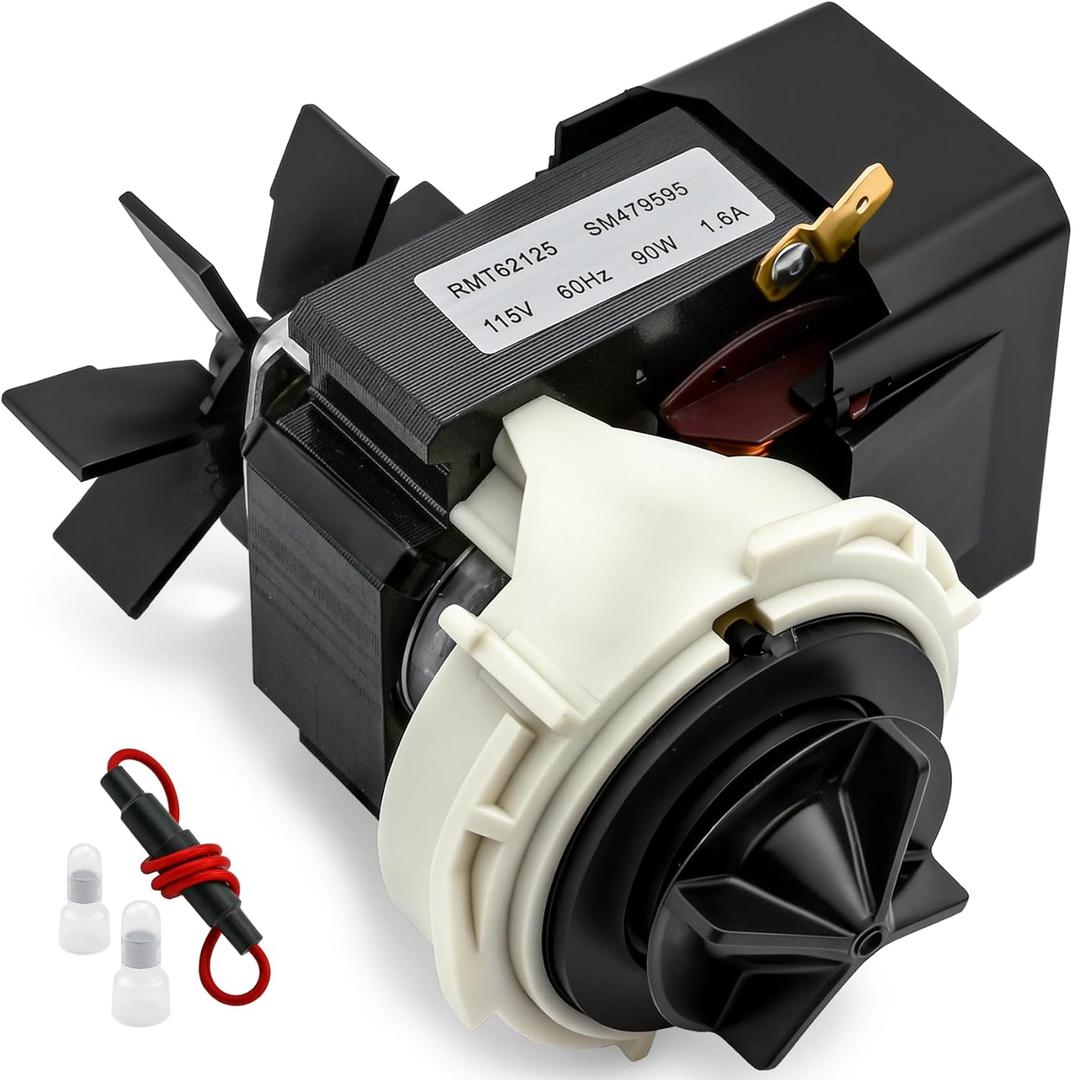 479595 Washing Machine Pump and Fuse Compatiable with fisher and paykel Washer gwl11, gwl15, iwl12 etc, drain pump 420325P replace SM479595, RMT62125, 426375P, 479585, 4547072, AP6791227, PD000566711