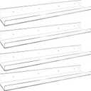 Febwind 4 Pack 24-Inch Long Clear Acrylic Floating Shelves U Shape Wall Shelf for Book Display Makeup Product Spice Organizer