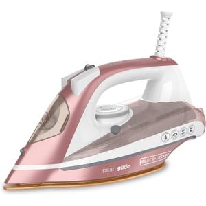 BLACK+DECKER Pearl Iron, IR2398, 50% Smoother Gliding with Pearl-Infused Ceramic Soleplate, Powerful Steam, 8 Foot Cord, Vertical Steam Function (Standard)
