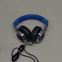 AILIHEN C8 Kids Headphones Wired, On-Ear Headphones with Microphone and Volume Control Foldable Corded Stereo 3.5mm Headset for School Teens Smartphones Chromebook Laptop Tablets Travel (Black Blue) (Medium)