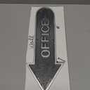 Montague Metal Products 6" x 15.5" Left Arrow Parking Statement Plaque Sign - Hammered Silver (Office)