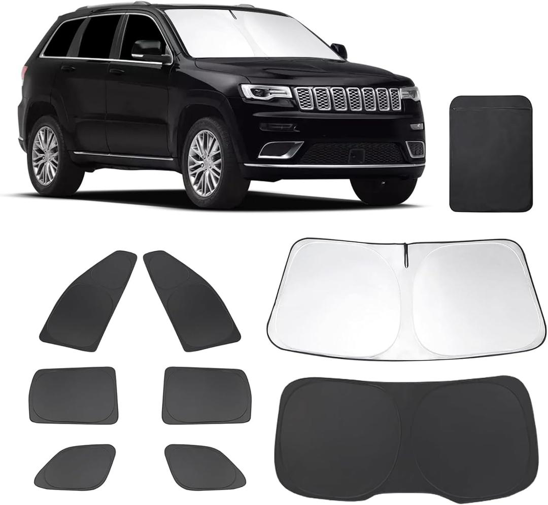8PCS Car Window Shades for Jeep Grand Cherokee 2011-2021 Accessories