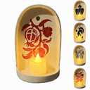 Sacred Wall Niche Collection, Handcrafted Hand-Shaped Ceramic Altar - Niche Decor & Candle Holder, Ideal Christmas/New Year Gift for Family Friends Colleagues (D)