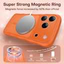 TAURI for iPhone 17 Pro Max Case for Women Girl,with Camera Control, [Compatible with Masafe], Wave Phone Case for iPhone 17 ProMax 6.9", Orange