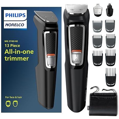 Norelco Philips Multigroom 3000 Series, All-in-One Trimmer, 13 Piece Men's, Grooming Kit for Beard, face, Nose, and Ear Hair Trimmer and Hair Clipper - NO Blade Oil Needed
