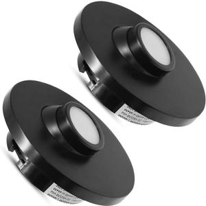 Facon Rotatable RV Puck Light, 3-Inch Recessed Mount Down Light with Push Switch, Adjustable LED RV Reading Light, 12Volts Interior Light for RV Camper Trailer Motorhome (Pack of 2)