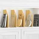 4 Pack Wood Tray Dividers for Cabinet, Cookie Sheet Organizer for Cabinet