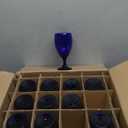 Libbey Premiere Cobalt Iced Tea Glasses, Stylish Cobalt Blue Drinking Glasses Set of 11, Dishwasher Safe Stemmed Water Goblets for Parties and More
