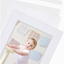 Art, 11x14 Double Mats for 8x10 - for Photos, Pictures, Frames - Acid-Free, 5 Pack, White Over White