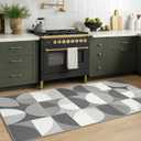 Nurhome 2 x 6 Runner Rug Kitchen Runner Rugs Machine Washable Modern Area Rug Hallway (Grey)