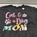 Pet Cat Dog Mom Shirt for Women, Mothers Day T-Shirt (Black, L)