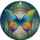 2025 Christmas Ornament  Fantasy Butterfly Art Christmas Ornament  Colorful Butterfly Holiday Decoration, Artistic Keepsake Gift