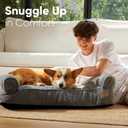 FUKUMARU Dog Couch Bed, Corduroy Cozy Cat Bed, Waterproof, Washable Cover 28in Orthopedic Dog Beds Sofa for Small Dogs and Large Cats, Cute Warm Cotton Pet Sofa 28.3"Lx20.5"Wx9"Th