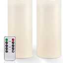 Homemory 10" x 4" Large Waterproof Outdoor Flameless Candles with Remote Control and Timer, Battery Operated Flickering LED Pillar Candles for Outdoor Larterns, Porch, Long Lasting, Set of 1