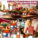 Geiserailie 12 Pcs 3.5oz Christmas DIY Candles Jars Set Include Glass Containers Empty Sample Candle Jars 12 Xmas Candle Boxes 250 Pcs Christmas Gift Tags 274 for Party Favor Gift(Amber)
