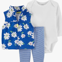 Carter's Baby Girls' 3 Piece Vest Little Jacket Set, Size 3M
