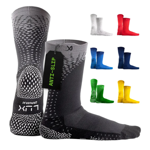 LUX Sports Thin Grip Socks for Cleat Sports - Moisture-Wicking Anti Slip Socks for Men & Women - Soccer, Football, Baseball