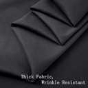 40 ft x 10 ft Thick Black Backdrop Curtain for Parties, 8 Panels Black Polyester Wedding Backdrop Drapes for Birthday Photography Background Party Backdrop Home Decorations