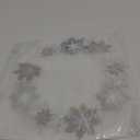 Metal Silver and Gold Snowflake Wreath for Front Door Christmas Hanging Wreaths Winter Hanging Vintage Rustic Snowflake Welcome Sign for Porch Wall Home Outdoor, 12 Inch