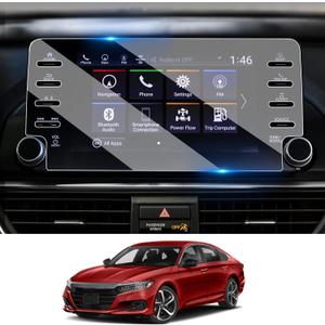 Moonlinks Compatible with Honda Accord 2018 2019 2020 2021 2022 Tempered Glass Screen Protector,High Definition 9H Hardness Tempered Glass 8-inch Screen Protector (Not fit for 7-Inch 7 Holes)