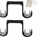 Tiweio Aluminum Alloy Ceiling Mounted Curtain Brackets - 2Pcs, Black