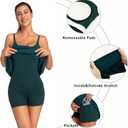 OVRUNS Women's Tennis Dress Built-in Bra & Shorts Exercise Workout Golf Athletic Dress with Pockets (Green, XXL)