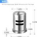 Dishwasher Air Gap Cover D201-1-62 Fits Most Air Gap Bodies with Solid Brass Inside and Brushed Nickel Surface, Cap Only, Pack of 1