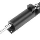 Housoutil Spring Loaded Drop Rod Zinc Alloy Gate Latch with Floor Mount 6.3 Inch Sliding Pin Lock for Double Wood Metal Doors