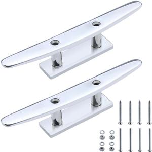 YANYUCB Boat Cleat,Open Base Dock Cleats,4''5''6''8 inch Marine Dock Cleat,316 Stainless Steel Boat Cleat Rope Cleat with Fasteners for Boats,Docks,Decks,Kayaks