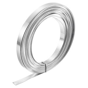 uxcell Aluminum Metal Roll, 5000mm x 10mm x 1mm Thickness 1060 Aluminum Flashing Roll Sheet Strip for Industrial, Silver Tone