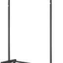 Clothes Rack, 130LB Capacity Heavy Duty Clothing Rack with Wheels and Bottom Shelf, 52.17 Inch Rolling Racks for Hanging Clothes, Coats, Shirts, Sweaters, Skirts, Dress, Black (Single, Matte Black)