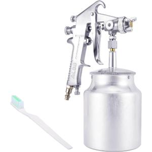 Professional Spray Gun with 3.0mm Stainless Steel Nozzle & 1000ml Metal Paint Cup Achieves Uniform Atomization Ideal for Automotive Touch-ups, Furniture refinishing, and Home Renovation