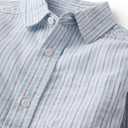The Children's Place Boys Long Sleeve Oxford Button Down Shirt (Blue, L)