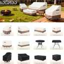 Patio Chair Covers Waterproof Heavy Duty Patio Furniture Covers, 33W x 35D x 36H Inches Swivel Outdoor Chair Cover 2 Pack (Beige)
