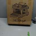 Beige Vintage Manual Typewriter, Portable Writing Machine with Carrying Case, 2 Ink Ribbons & 100 Kraft Sheets, Decorative Display for Home Office