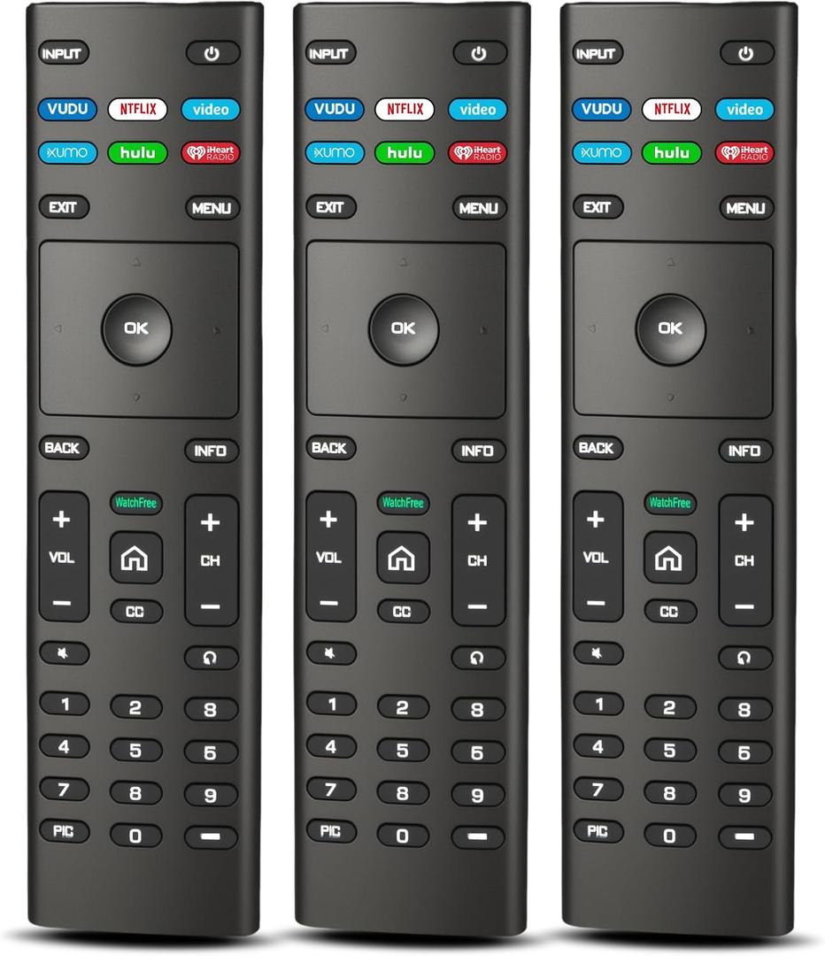 (Pack of 3) Replacement Remote Control for VIZIO Smart TV, Compatible with D/E/M/P/V/PX Series