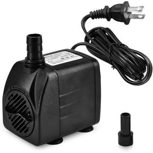 DOMICA 220 GPH Ultra Quiet Fountain Pump, Small Submersible Pump (15W 800L/H) for Pond, Water Feature, Aquariums, Hydroponics, Indoor or Outdoor Fountain