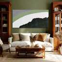 GAIDUOMAI Green Wall Decor Minimalist Wall Art Abstract Art Wall Decor White Painting on Canvas Line Art for Bedroom Dining Room Home 24x48 Inch Ready to Hang