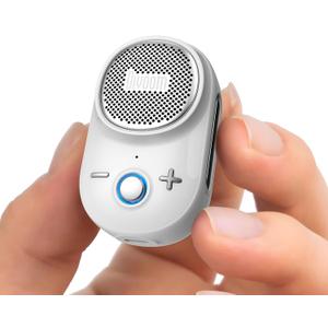 Divoom Itour-S Portable Mini Wearable Bluetooth Speaker, Big Audio and Punchy Bass,Clip-On Design, IP67 Waterproof and Dustproof,10 Hours Playtime,Speaker for Home Travel Office and Outdoors (White)