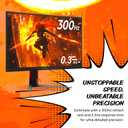 AOC CQ27G4ZH 27" Curved Gaming Monitor, QHD 2K 2560x1440, 1500R VA, 300Hz 0.3ms MPRT, HDMI x2, DP x1, Height Adjustable Stand, HDR, 3-Year Zero-Bright-dot