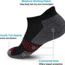 BERING Men's Athletic Running Ankle Socks Cushioned Heel Tab (6 Pairs)